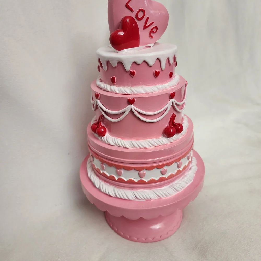 Pink Heart Cake Holiday Decoration for Parties